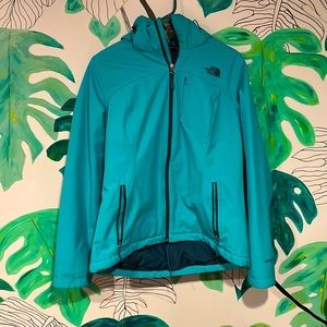 Teal North Face winter jacket